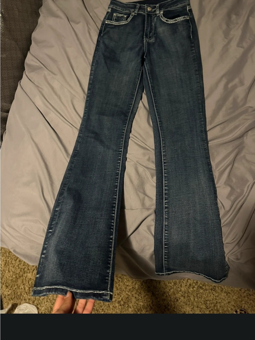 Dark Blue Women's Flared Jeans